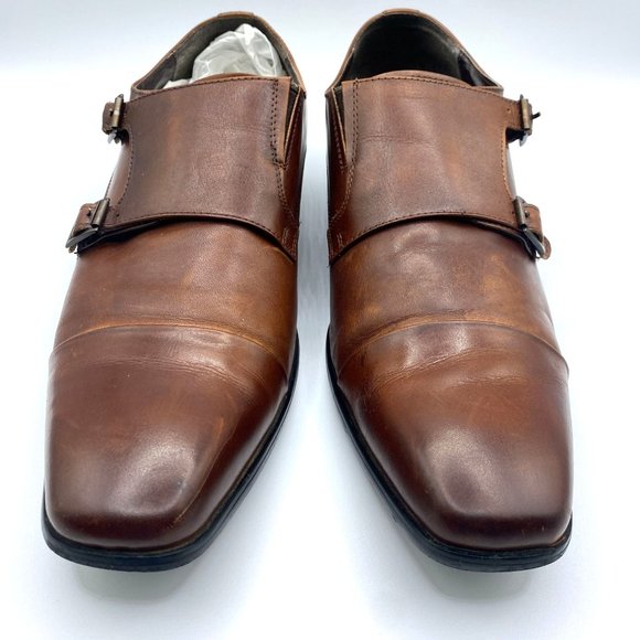 Kenneth Cole Reaction Men\'s Design 20724 Brown Leather Slip-on Dress Shoes Size main image 11